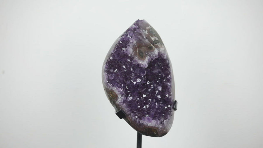 Beautiful Deep Purple Amethyst Stone Crystal, Ready to Display - AWS0746