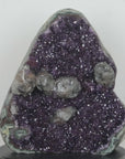 Unique Amethyst Cathedral with Stunning Calcite Formations and Jasper Shell - CBP0669
