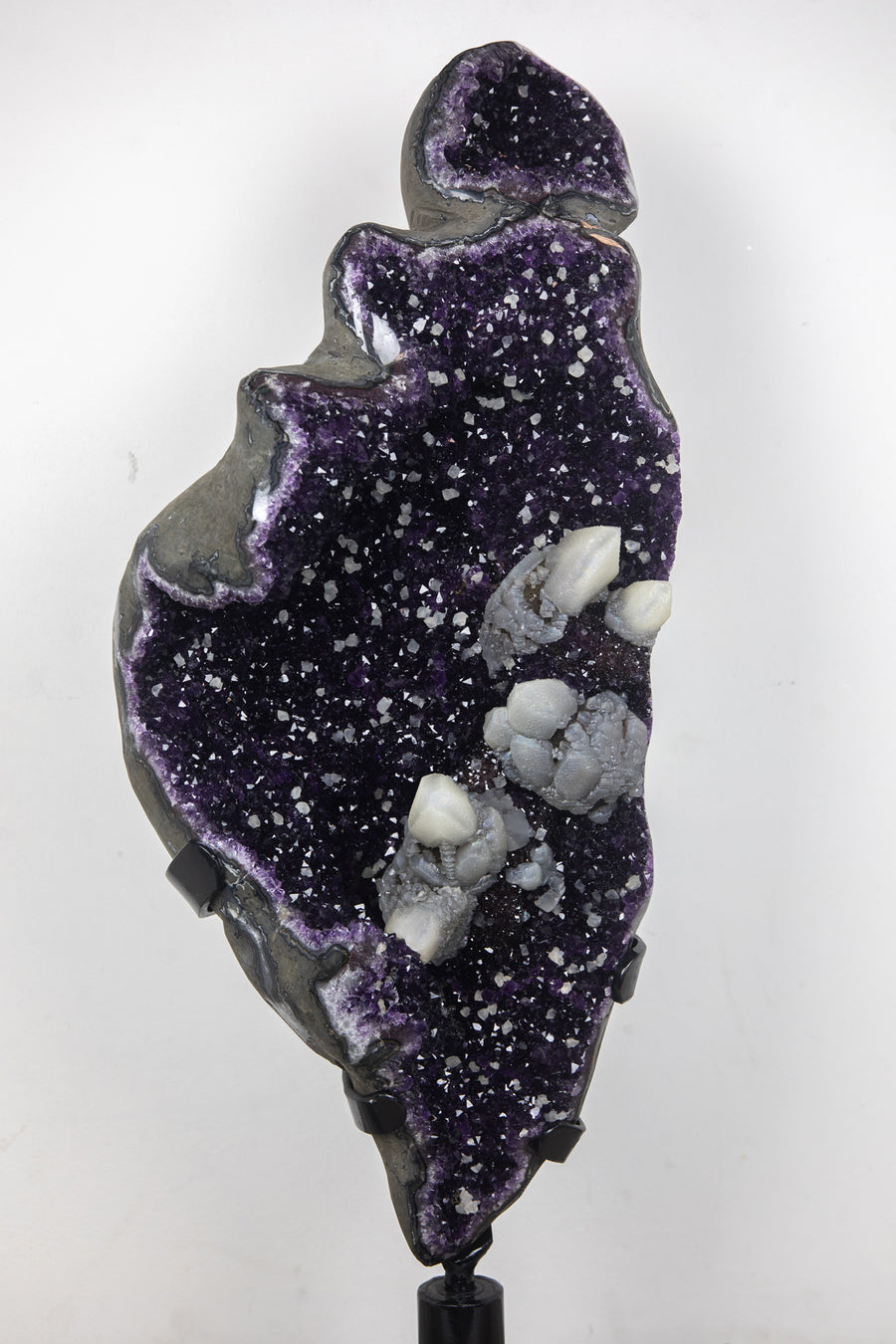 Unique Collection Grade Natural Amethyst with Rare Calcite Formation - AWS0958