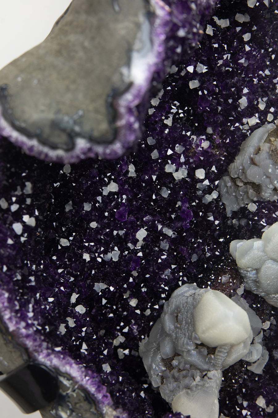 Unique Collection Grade Natural Amethyst with Rare Calcite Formation - AWS0958