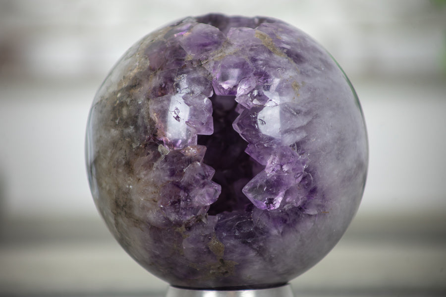 Natural Amethyst Stone Sphere GEode - SPH0108