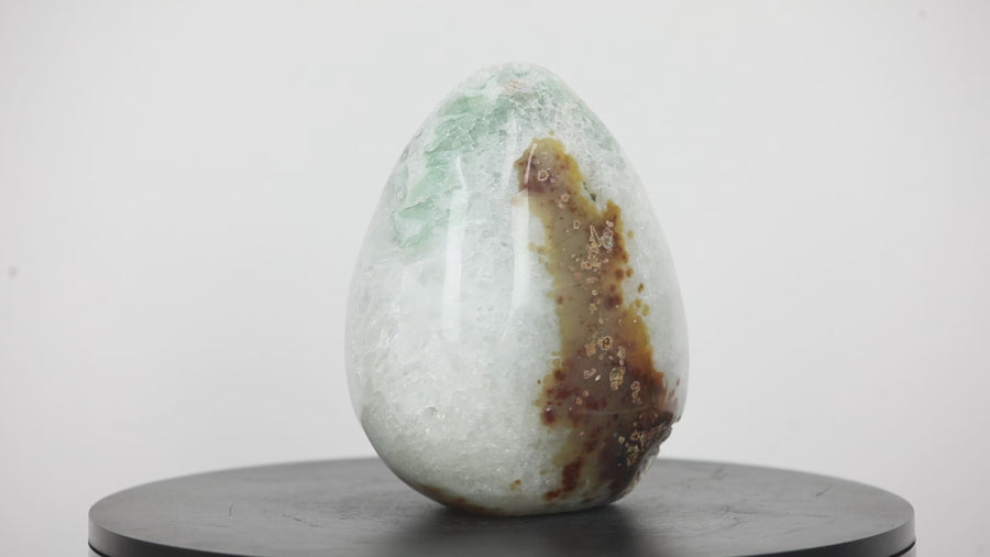 Stunning Natural Large Quartz Stone Egg Shaped Carving - STE0077