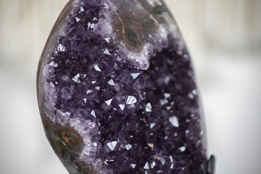 Beautiful Deep Purple Amethyst Stone Crystal, Ready to Display - AWS0746