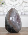 Stunning Amethyst & Quartz Selfstaning Stone Egg - STE0006