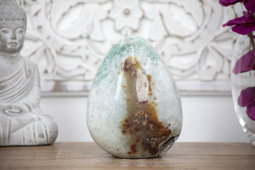 Stunning Natural Large Quartz Stone Egg Shaped Carving - STE0077