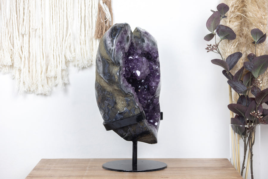 XXL Amethyst Geode with Stalactite Flower Formation - AWS0358