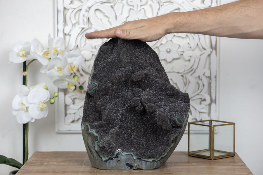 XXL Natural Balck Amethyst Druzy Cathedral - GQTZ0291