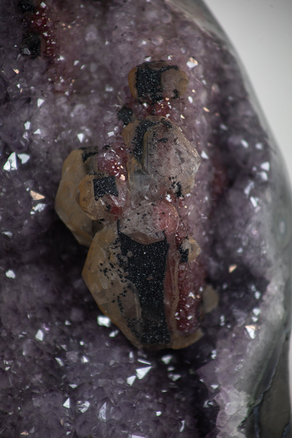 Huge Amethyst Geode with Unique CalciteSpecimen - AWS0887