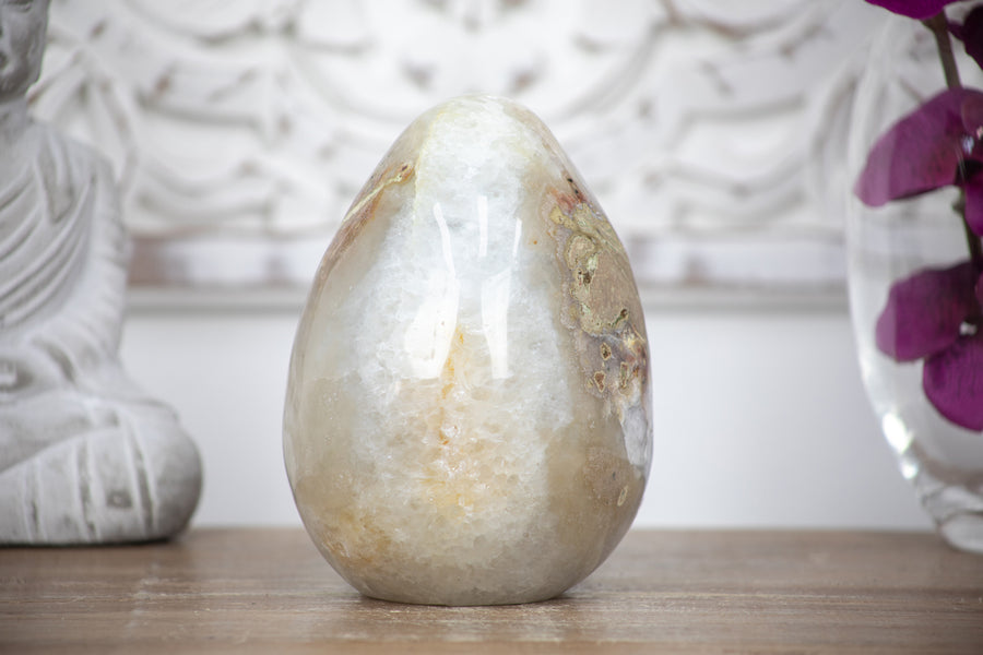 Natural Quartz Stone Egg Shaped Carving - STE0079