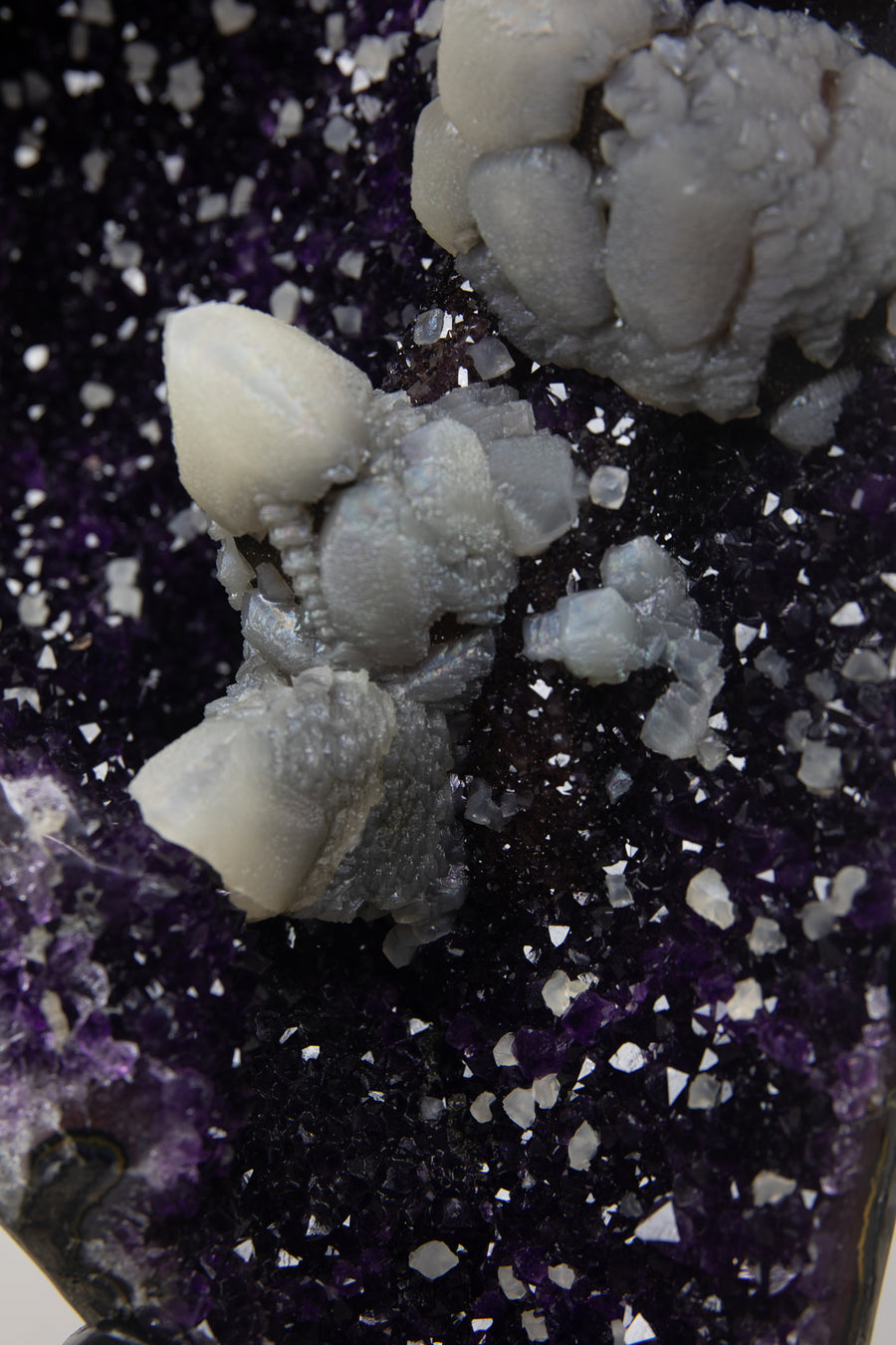 Unique Collection Grade Natural Amethyst with Rare Calcite Formation - AWS0958