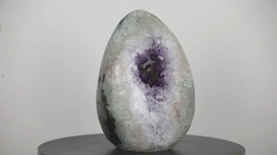 Stunning Huge Amethyst & Quartz Stone Egg Geode - STE0021