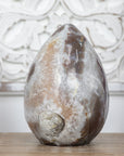 Stunning Quartz Stone Egg Shaped Carving, Handmade Piece - STE0082