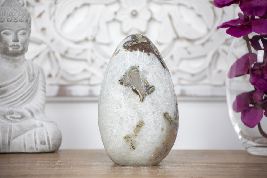 Natural Quartz Stone Egg Shaped Carving - STE0080