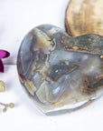 Beautiful Quartz & Agate Stone Heart - HQZ0002