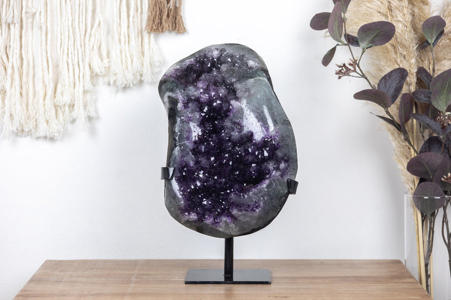 Beautiful Natural Amethyst Geode with Stalactite Formations - AWS0337