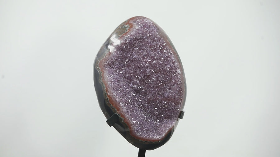 Outstanding Large Natural Amethyst & Agate Cluster - AWS1351