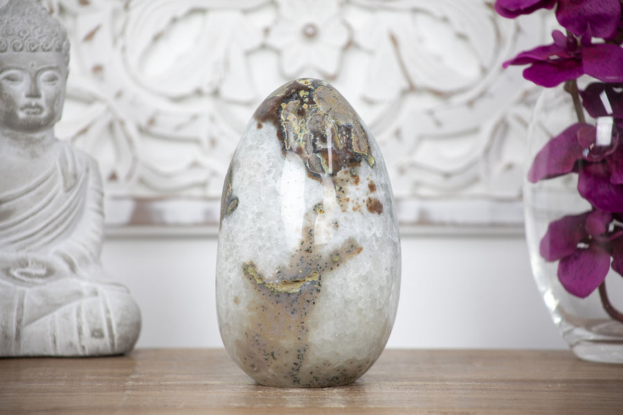 Natural Quartz Stone Egg Shaped Carving - STE0080