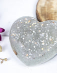 Beautiful Quartz & Agate Stone Heart - HQZ0002