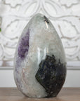 Stunning Huge Amethyst & Quartz Stone Egg Geode - STE0021