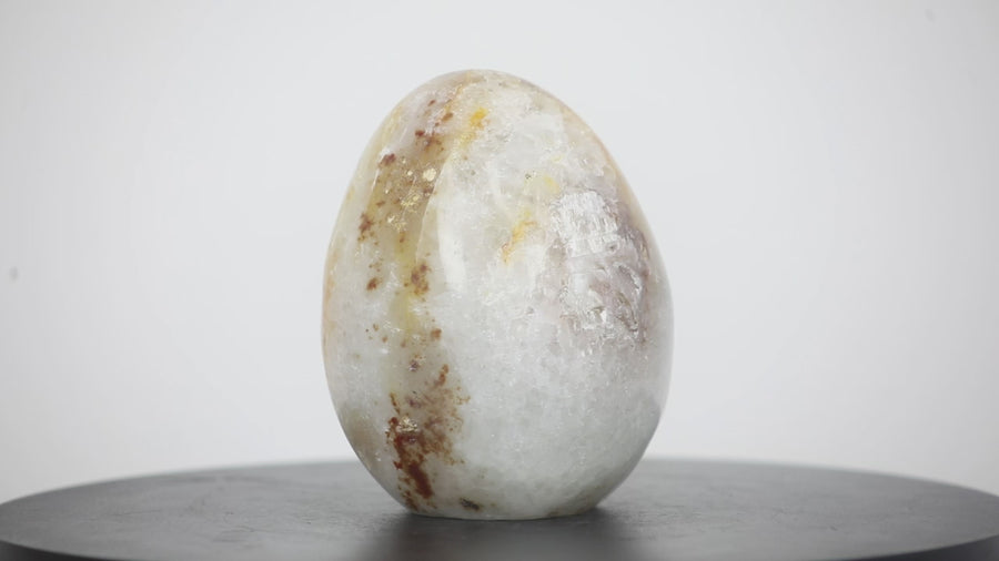 Beautiful Natural Quartz Stone Egg Carving - STE0063