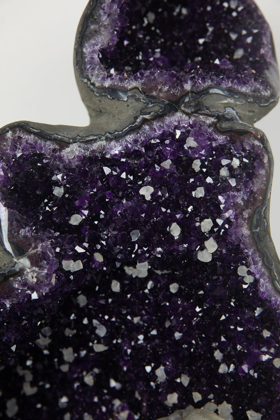 Unique Collection Grade Natural Amethyst with Rare Calcite Formation - AWS0958