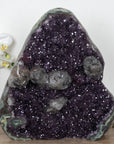 Unique Amethyst Cathedral with Stunning Calcite Formations and Jasper Shell - CBP0669