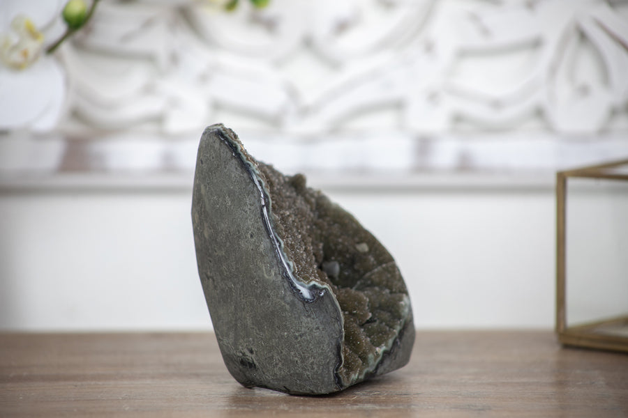 Stunning Quartz Druzy and Jasper Cathedral - GQTZ0271