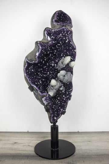 Unique Collection Grade Natural Amethyst with Rare Calcite Formation - AWS0958