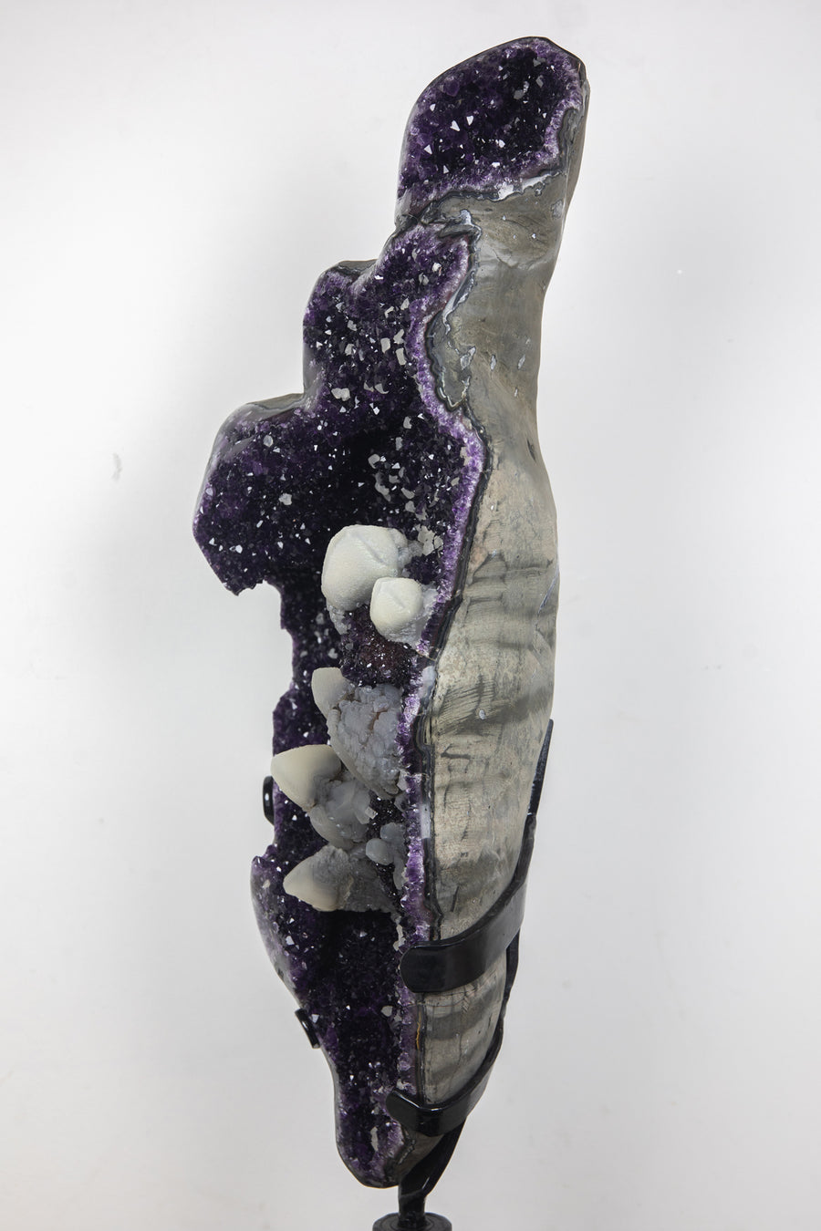 Unique Collection Grade Natural Amethyst with Rare Calcite Formation - AWS0958