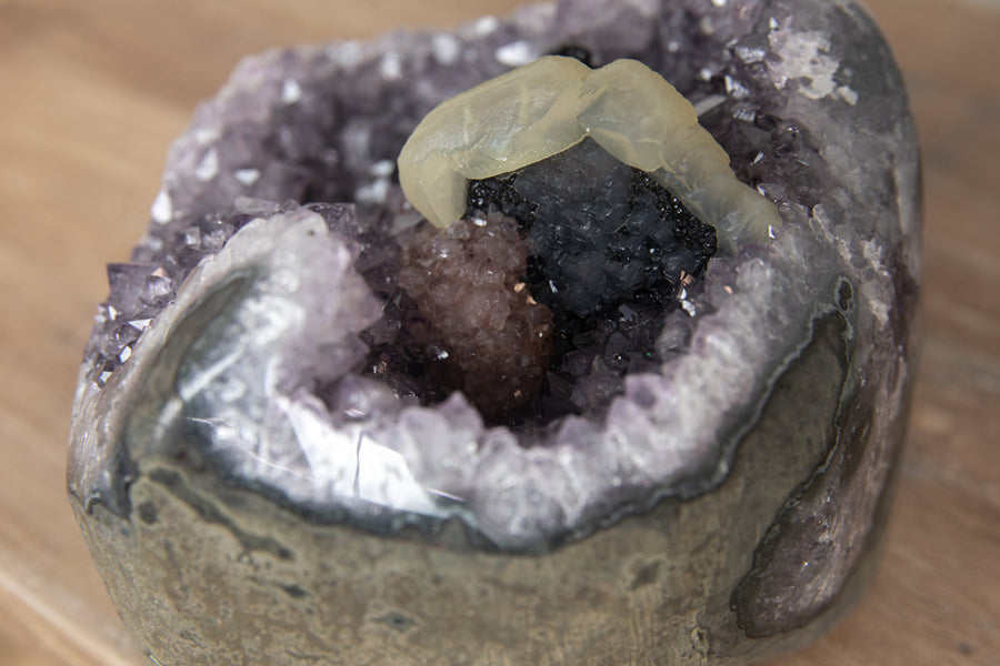 Stunning Amethyst Cluster with Calcite Crystal Formation - MSP0318